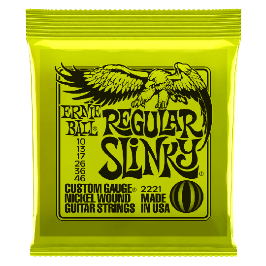 Ernie Ball Slinky Nickel Wound Gitarrsträngar, Elgitarr Regular Slinky 010-046