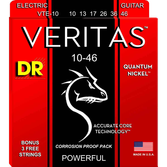 DR Strings VTE-10 Veritas el-gitarrsträngar, 010-046