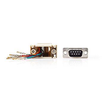 Nedis Serial adapter | Adapter | D-SUB 9-Pin Hona | RJ45 Hona | Nickelplaterad | Elfenben | Kuvert