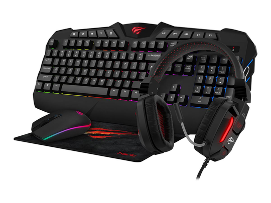 Havit Gaming Bundle KB478CM - Mus, Keyboard, headset och musmatta