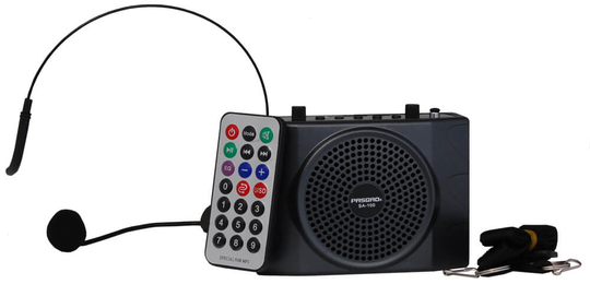 Pasgao SA-100 bärbar högtalare med headset