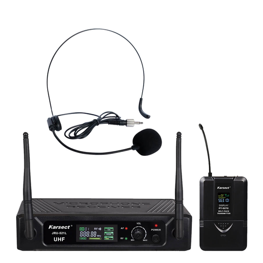 Karsect JRU-521L/PT-527C/HT-11A trådlöst mikrofon headset