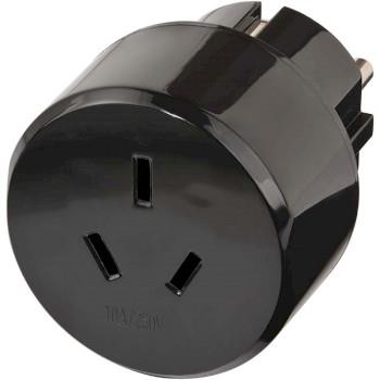 Brennenstuhl Resekontakt / reseadapter (adapter för reseuttag för: Euro-uttag och Australien, Kina-kontakt) svart