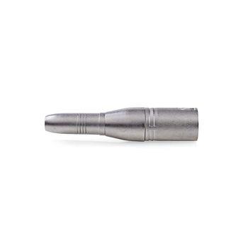 Nedis XLR Adapter | XLR 3-stifts hane | 6.35 mm Hona | Nickelplaterad | Rak | Metall | Silver | 10 st. | Plastpåse
