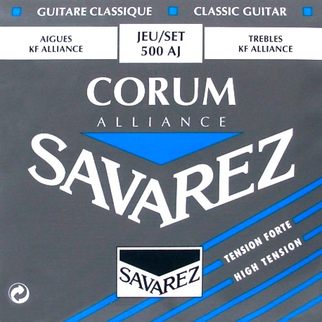 Savarez 500AJ Alliance Corum spansk gitarr strängar, blå