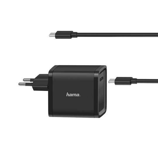 HAMA Nätdel Notebook USB-C 100-240V 5-20V/45W