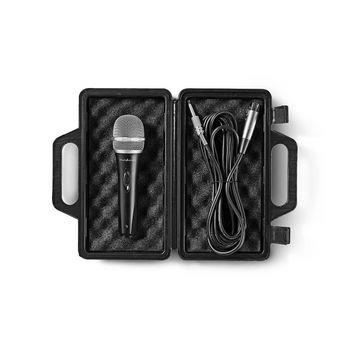 Nedis Trådad Mikrofon | Kardioid | Avtagbar kabel | 5.00 m | 50 Hz - 15 kHz | 600 Ohm | -72 dB | På / av-knapp | Resväska ingår | ABS / Aluminium | Grå / Svart