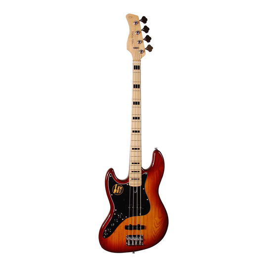 Sire Marcus Miller V7 Vintage SWAMP ASH-4 LH 2nd Gen TS el-bas, vänsterhands tobacco sunburst