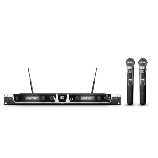 LD Systems U508 HHD2 - Trådlöst mikrofonsystem med 2 x dynamisk handhållen mikrofon