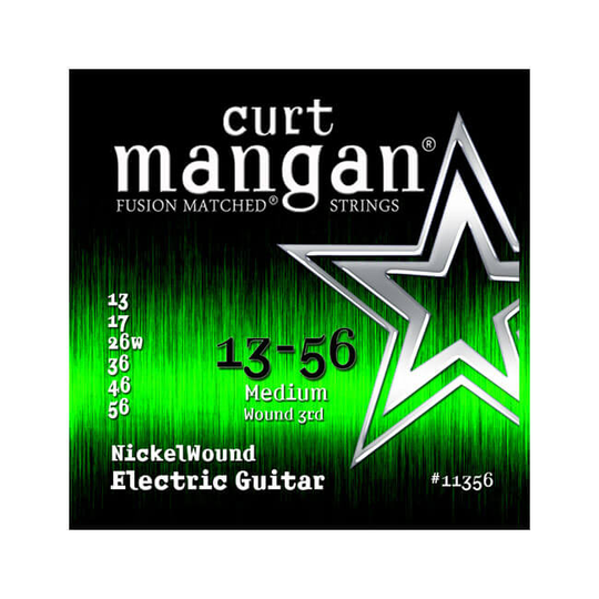Curt Mangan 11356 Nickel Wound el-gitarr strängar 013-056