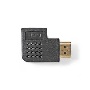 Nedis HDMI- Adapter | HDMI- Kontakt | HDMI- Hona | Guldplaterad | Vinklat höger | ABS | Svart | 1 st. | Plastpåse