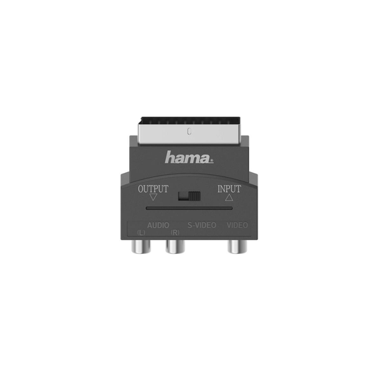 HAMA Adapter 3xRCA Och S-Video Scart Hane-Hona Svart