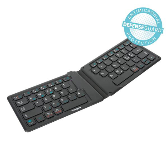 Targus Antimicrobial Folding Ergonomic Bluetooth Keyboard Nordic