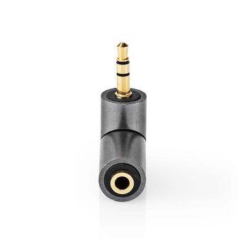 Nedis Stereo Audio Adapter | 3.5 mm Hane | 3.5 mm Hona | Guldplaterad | Rak | Metall | Grått Med Metall / Guld | 1 st. | Kartong med täckt fönster