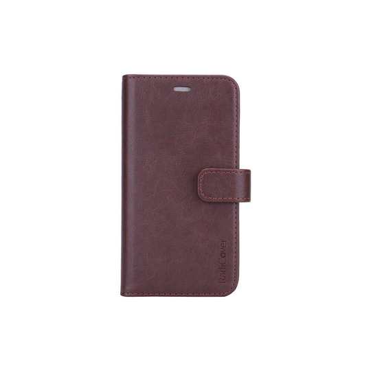 RADICOVER Strålningsskydd Mobilfodral PU iPhone 12 / 12 Pro Flipcover Brun