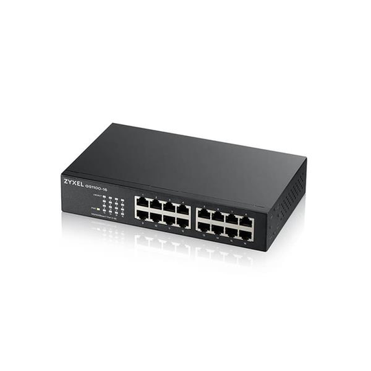 Zyxel GS1100-16 v3, 16 port Gigabit Unmanaged Switch, Fanless