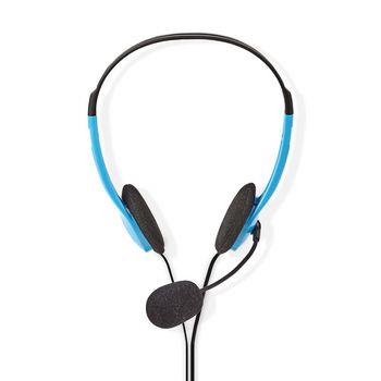Nedis PC headset | On-Ear | Stereo | 2x 3.5 mm | Vikbara Mikrofon | Blå