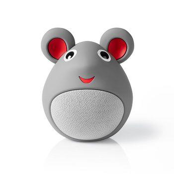 Nedis Bluetooth® Högtalare | Maximal batteritid: 3 hrs | Handhållen design | 9 W | Mono | Inbygd mikrofon | Synkroniseringsbar | Animaticks Melody Mouse | Grå