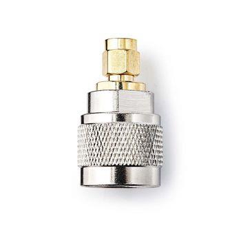 Nedis SMA Adapter | SMA Hane | N Hane | Guldplaterad | 50 Ohm | Rak | Koppar | Guld / Silver | 2 st. | Kuvert