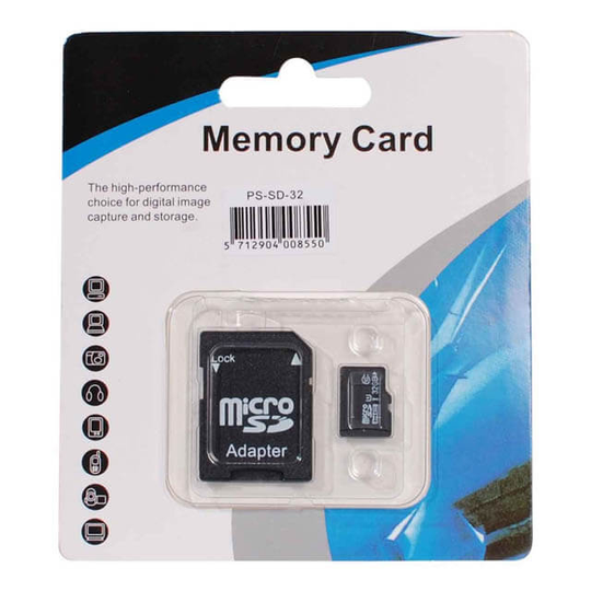 High Speed SD-card 32 GB hukommelseskort med adapter