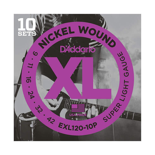D'Addario EXL120-10P el-gitarr-strängar, 009-042 (10 set)