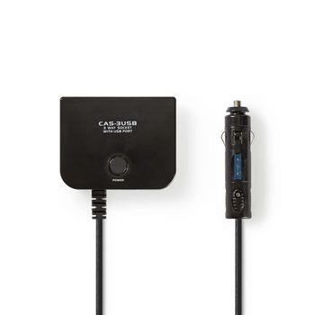 Nedis Universal DC Power Adapters | Biladapter | 180 W | 12 V DC | Utgångskontaktyp: Biladapter | 0 m | Inspänning: 12 V DC | Val av utspänning: N/A | Maximal utgångsström per port: 4.0 A | Svart