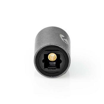Nedis TosLink Adapter | TosLink Hona | TosLink Hona | Rak | Metall | Grått Med Metall | 1 st. | Låda