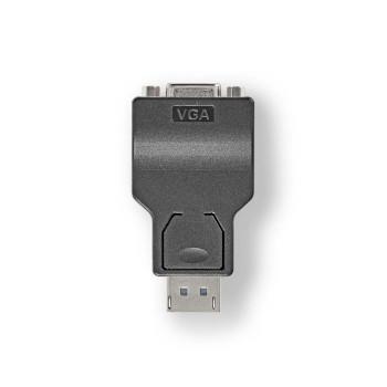 Nedis Displayport-adapter | DisplayPort Hane | VGA hona 15p | 1080p | Nickelplaterad | Rak | ABS | ABS | Svart | Låda