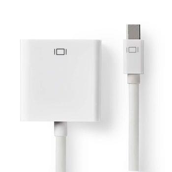 Nedis Mini Displayport-kabel | DisplayPort 1.2 | Mini DisplayPort Hane | VGA hona 15p | 21.6 Gbps | Nickelplaterad | 0.20 m | Rund | PVC | Vit | Plastpåse