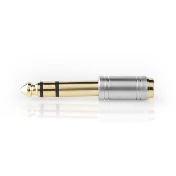 Nedis Stereo Audio Adapter | 6.35 mm Hane | 3.5 mm Hona | Guldplaterad | Rak | Metall | Silver | 1 st. | Låda