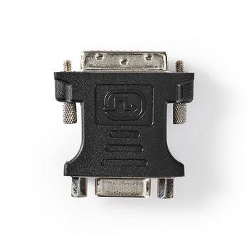 Nedis DVI adapter | DVI-D 24+1-Pin Hane | VGA hona 15p | Nickelplaterad | Rak | PVC | Svart | Plastpåse