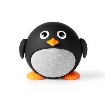 Nedis Bluetooth® Högtalare | Maximal batteritid: 3 hrs | Handhållen design | 9 W | Mono | Inbygd mikrofon | Synkroniseringsbar | Animaticks Pippy Pinguin | Svart