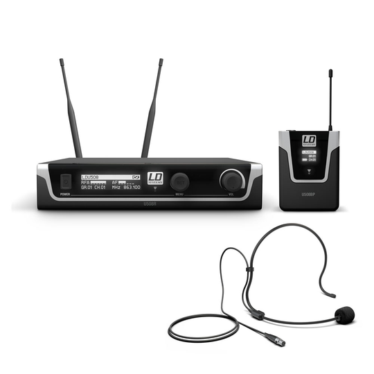 LD Systems U508 BPH - Trådlöst mikrofonsystem med Bodypack och Headset