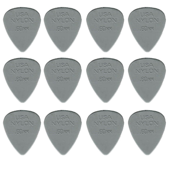 Dunlop Nylon Standard 0,60 mm plektrum (12 st.)