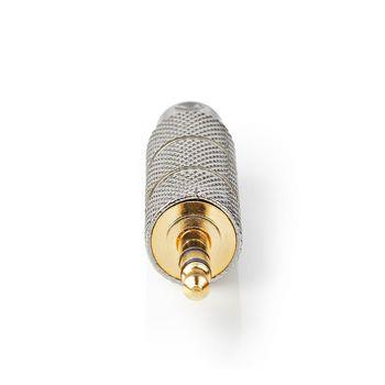 Nedis Stereo Audio Adapter | 3.5 mm Hane | 6.35 mm Hona | Guldplaterad | Rak | Metall | Guld / Metall | 1 st. | Kartong med täckt fönster