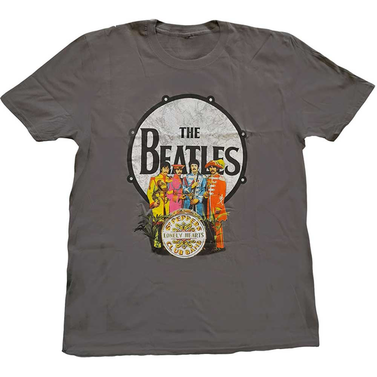 The Beatles: Unisex T-Shirt/Sgt Pepper & Drum (Medium)