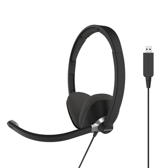 KOSS Headset CS300 On-Ear USB Svart