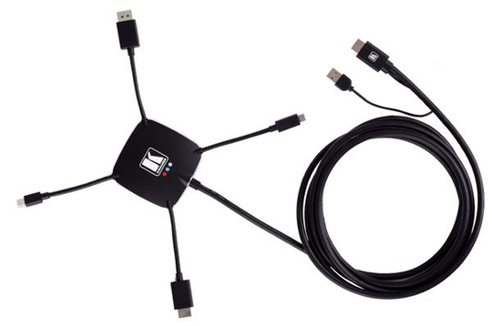 Kramer K-Spider - Active Multi Format Input (M) to HDMI Output (M) Adapter Cable, 3m