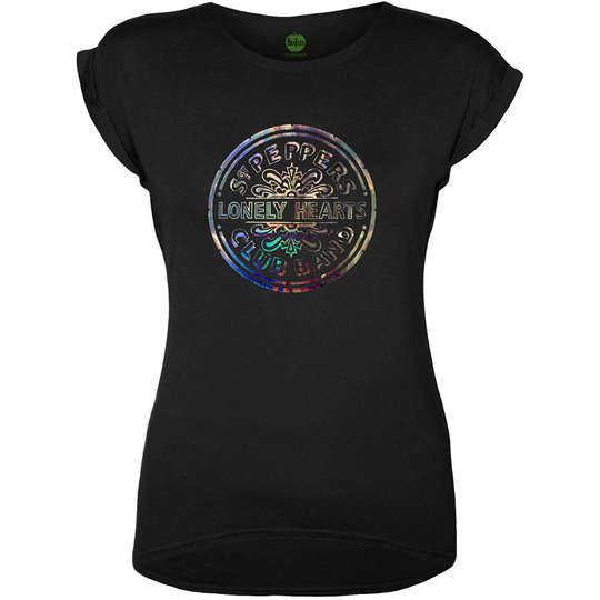 The Beatles: Ladies T-Shirt/Sgt Pepper Drum (Foiled) (XX-Large)