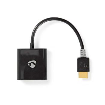 Nedis HDMI- kabel | HDMI- Kontakt | VGA hona 15p / 3.5 mm Hona | 1080p | Guldplaterad | 0.20 m | Rak | PVC | Antracit | Låda