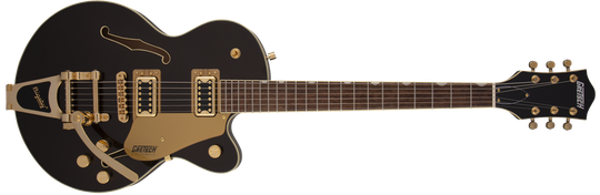 Gretsch G5655TG Electromatic Center Block Jr. Bigsby El-Guitar (svart guld)