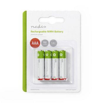 Nedis Laddningsbara Ni-MH-batteri AAA | 1.2 V DC | 950 mAh | Förladdad | 4-Blister