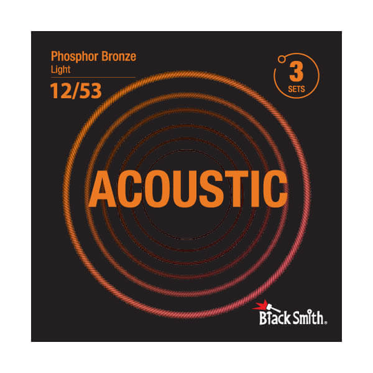 BlackSmith PB-1253-3P western-gitarr-strängar, 012-053 (3 SÆT)