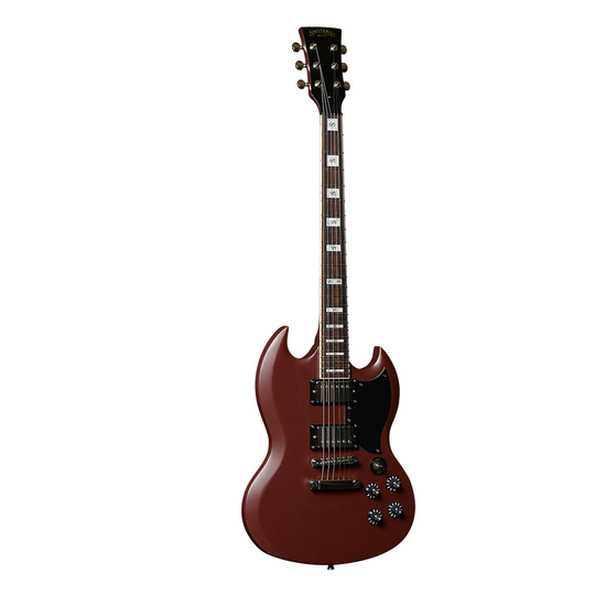 Santana Draco Standard MOR el-gitarr maroon oak red