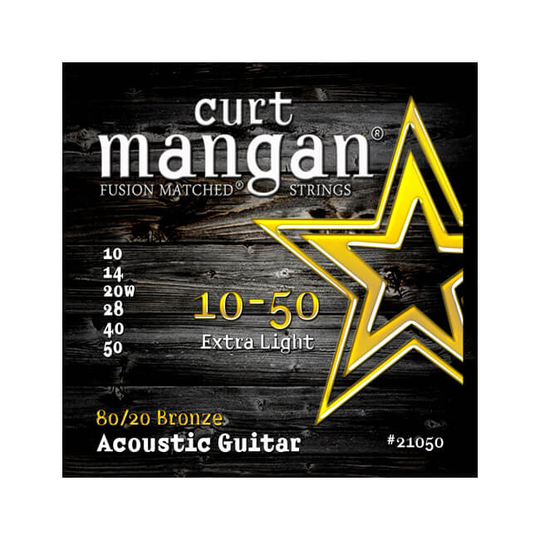 Curt Mangan 21050 80/20 Bronze western-guitar strängar 010-050