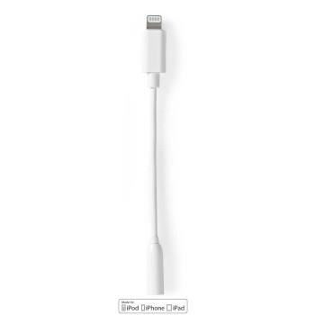 Nedis Lightning Adapter | Apple Lightning, 8-stifts | 3.5 mm Hona | Nickelplaterad | 0.10 m | Rund | TPE