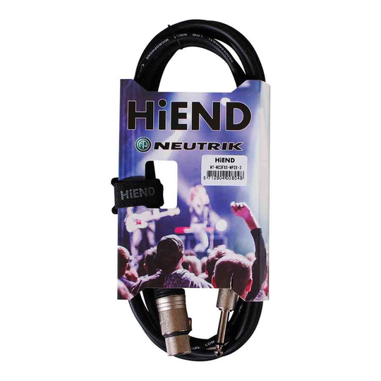 HiEnd with Neutrik XLR(hona)-till-jack-kabel 3 meter