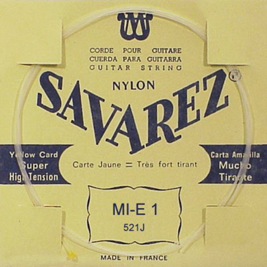 Savarez 521J E1 lös spansk gitarr-sträng, gul