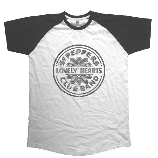 The Beatles: Unisex Raglan T-Shirt/Sgt Pepper Drum (Medium)