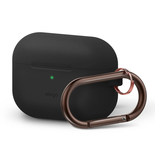 ELAGO Skyddsväska för Airpod Pro med Hängare Svart